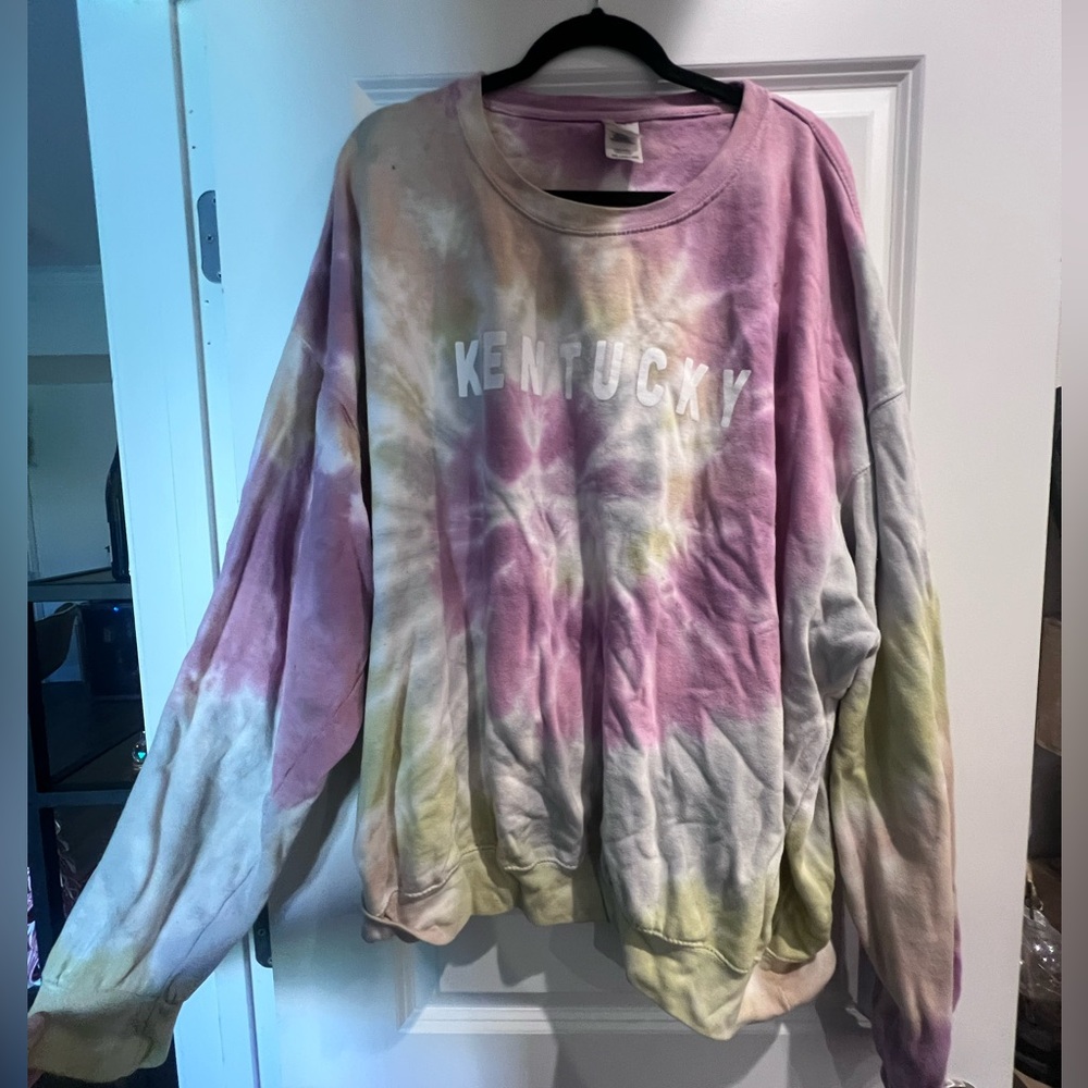 Kentucky Branded Tye-Dye Kentucky Crewneck 2XL